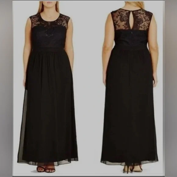 chinese dress ladies Bebe Women's Mock Neck Lace Bodice Maxi Dress main image 1